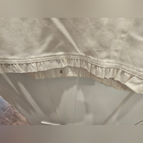 Quacker Factory White Embellished Zip Jacket Large – Rhinestones & Ruffle Trim - Picture 5 of 10